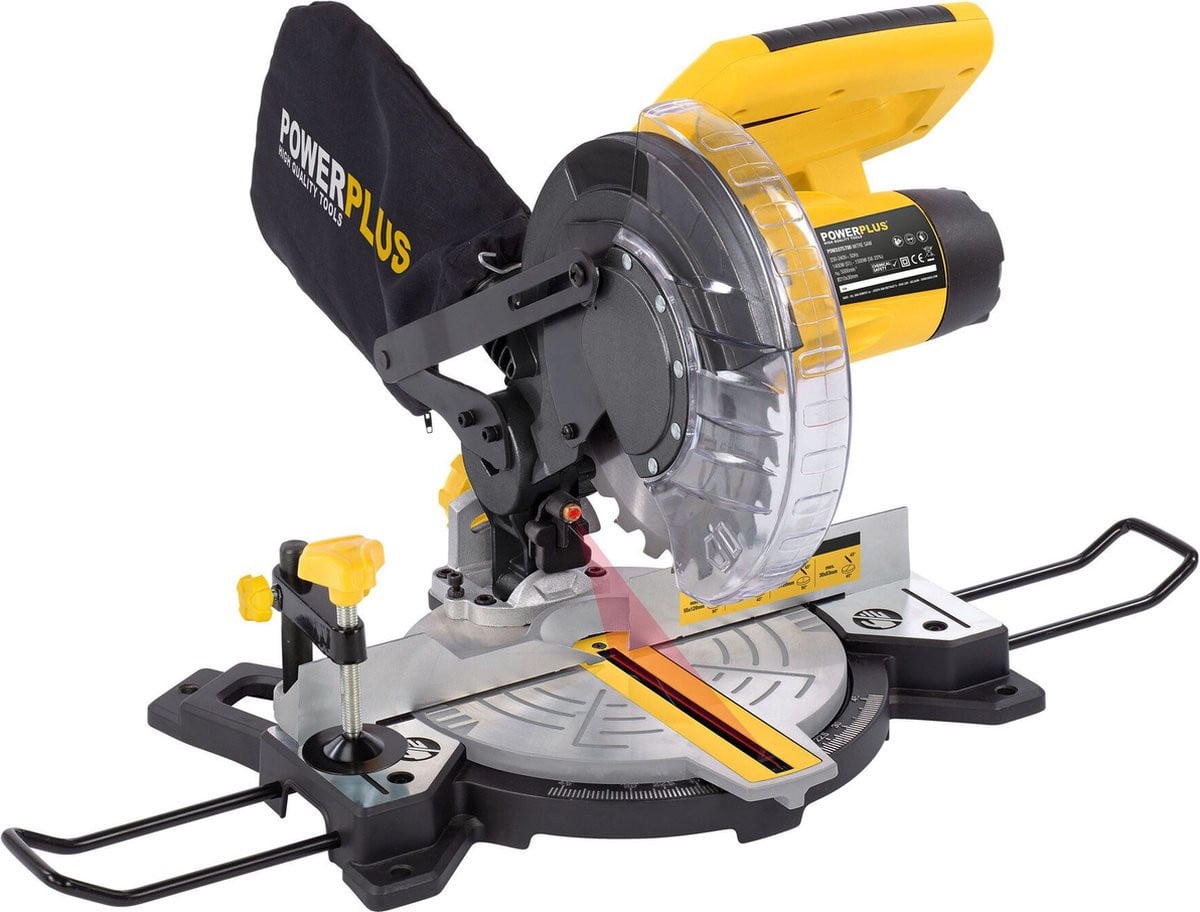 Powerplus POWX075700 Afkort- en verstekzaag - 1500W - 210mm zaagblad - Meerkleurig
