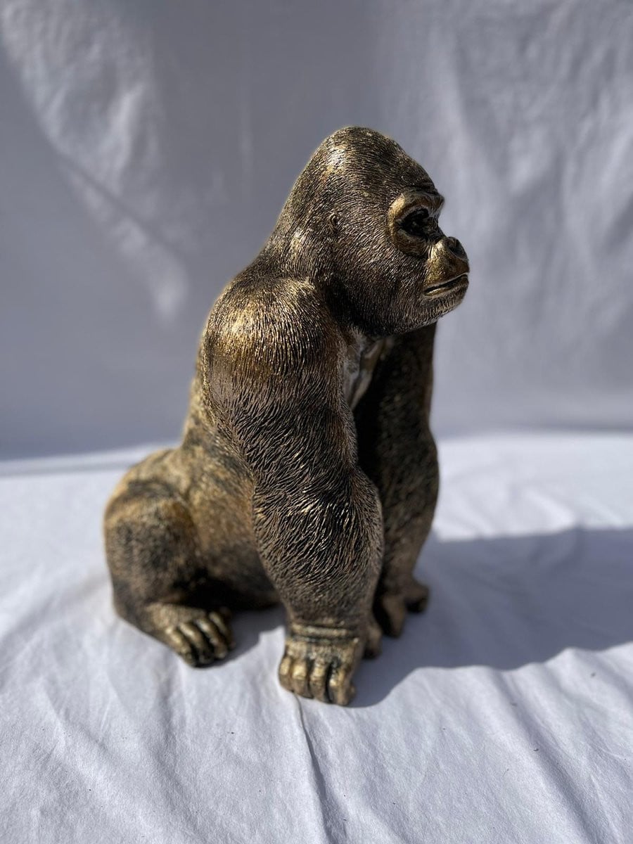Goodyz Staand Gorilla Decoratie - Polystone - Hoogte: 36 cm