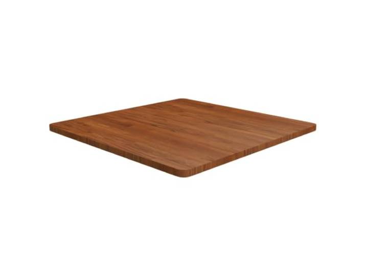 Kaorsrow Tischplatte Massivholz Eiche Dunkelbraun Quadratisch 80x80x2,5 cm Vielseitige Holzplatte aus Eichenholz für Esstisch, Café oder Beistelltisch im Restaurant und Wohnzimmer.