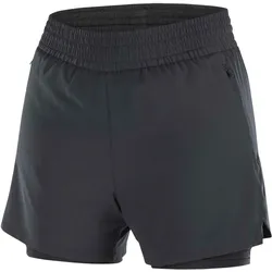 Salomon, Damen, Sporthose, Kurze Laufhose Damen Shakeout Core 2in1 Shorts 4 - deep black (M), Schwarz