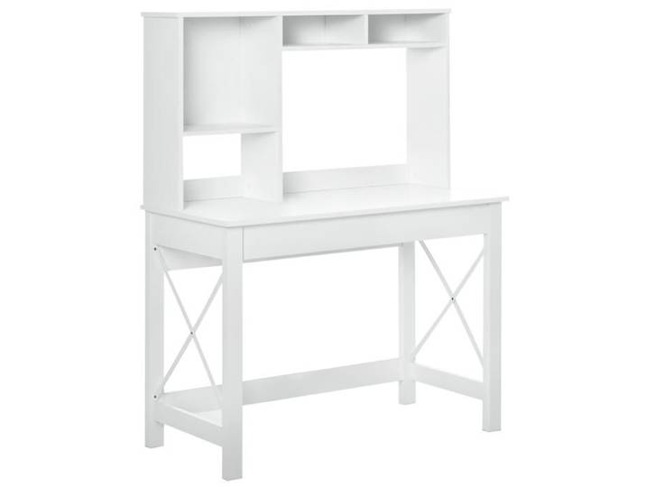 Bureau avec rangement bureau bibliothèque en bois moderne avec étagères et grand plateau pour petits espaces maison chambre à
