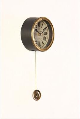 Value Selection Vintage Metal Pendulum Wall Clock With Roman Numerals Vintage Metal Pendulum Wall Clock With Roman Numerals