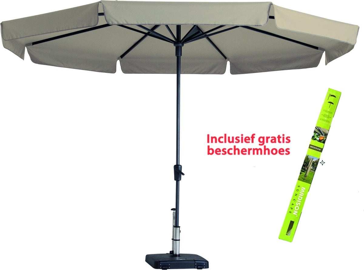 Parasol Rond Syros Ecru inclusief beschermhoes