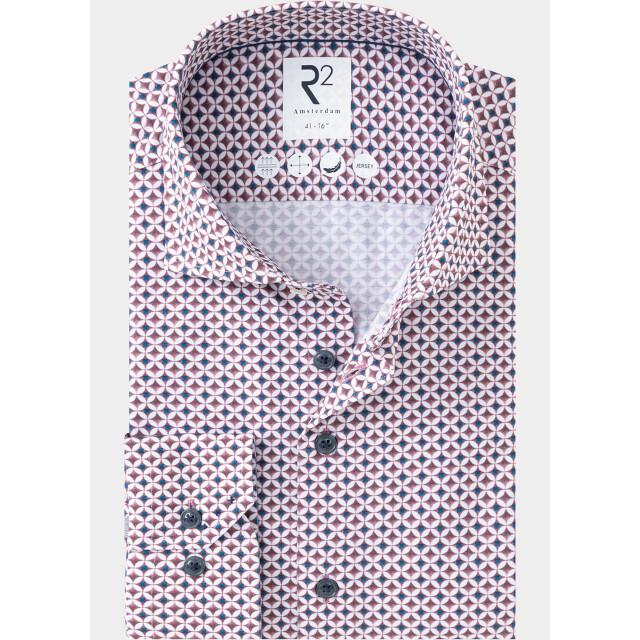 R2 Amsterdam Overhemd heren printed single technical knit 134.wsp.008/084