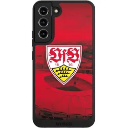 Nivocase Handyhülle für Samsung Galaxy S22+ Hülle NIVOpure Case Schwarz Offizielles Lizenzprodukt Stadion (Samsung Galaxy S22+), Smartphone Hülle, Schwarz