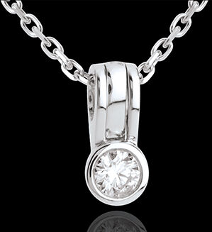 Edenly AnhÃ¤nger Karabiner in Weissgold - 0.21 Karat