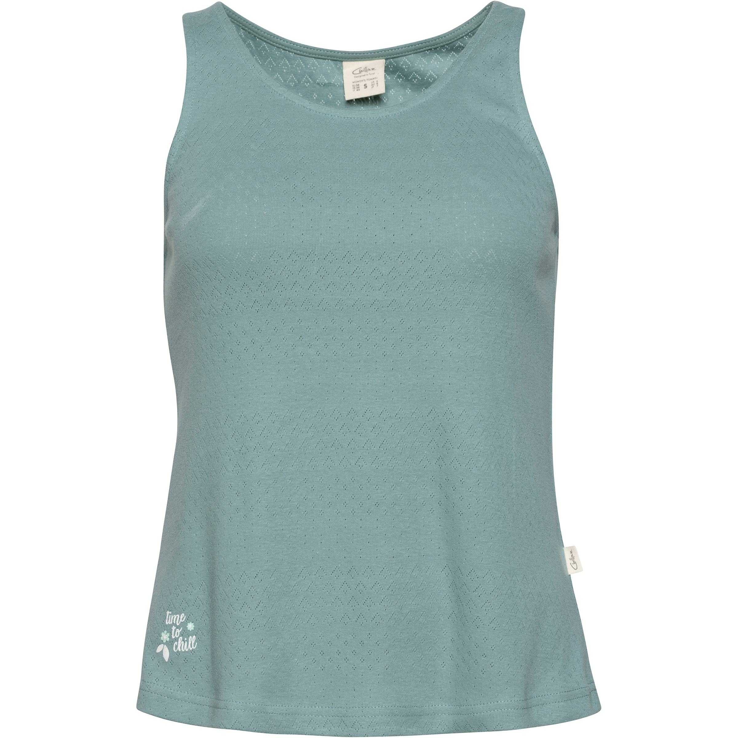 Chillaz Kauai Time To Chill Top Damen Tanktops blau Größe XS Bouldern | Sportklettern | Lifestyle Hautfreundlich