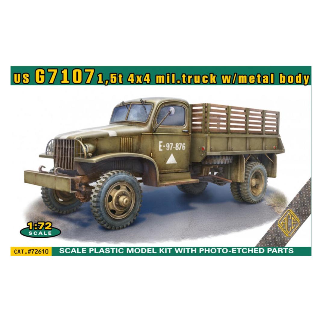 Ace US G7107 1,5t 4x4 army truck w/metal body (ACE72610)