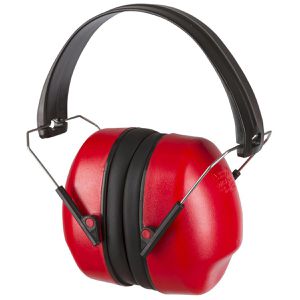 Kerbl Kapselgehörschutz klappbar,34492, für Erwachsene, faltbar, rot, SNR 25 dB