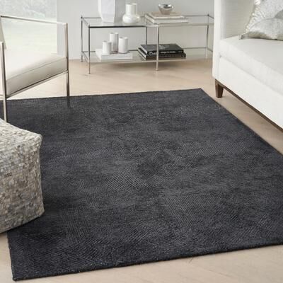 Michael Amini Abstract Linear Shimmer Area Rug