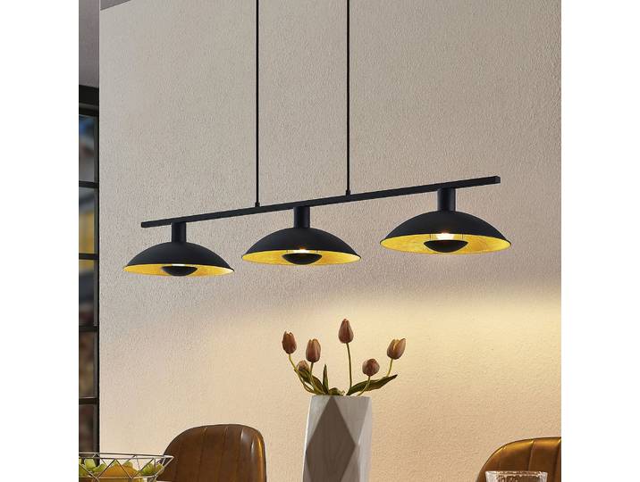 Narisara Long Suspension Black/Gold - Lindby - Salon / séjour - Moderne - Métal - Multi-ampoules