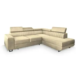 MASSENO Ecksofa mit Schlaffunktion Nola ¦ creme ¦ Maße (cm): B: 253 H: 88