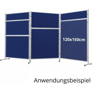 Franken Stellwand ECO EL-UTF15, für Stellwandsysteme, aus Filz, pinnbar, blau, 120 x 150 cm