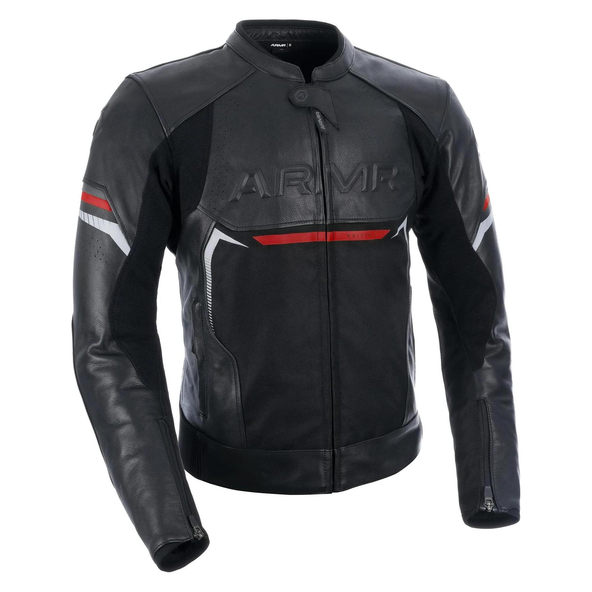 Armr Lederjacke Raiden 3.0 Ms Schwarz/Rot Gr.Xxl (XXL) (ARML2301022XL)