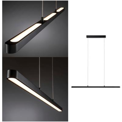 PAULMANN LED Pendelleuchte "Lento", schwarz, 1, H: 2,5cm, 1 Stk., Leuchten, höhenverstellbar, LED Pendelleuchte