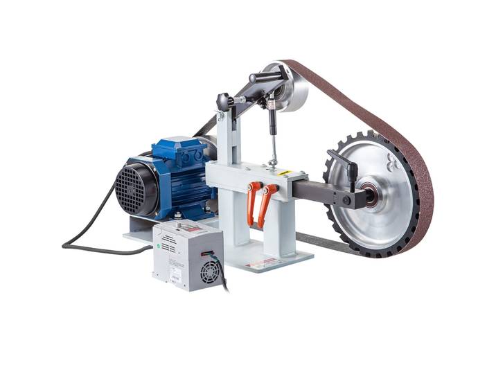 VEVOR ponceuse d'établi ponceuse à bande électrique meuleuse à bande 1,5KW 2X82in vitesse Variable 3 modes pour outil de polissage fabrication de couteaux