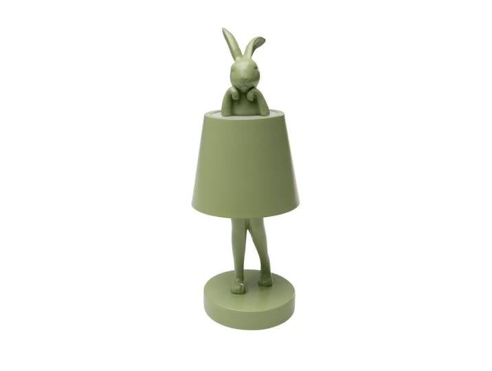Lampe rechargeable lapin en polyrésine vert matcha