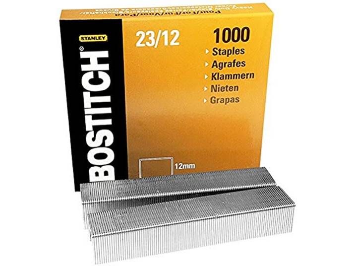 Bostitch 23-12-1M nietjes voor HD-12F/HD-23L17/B310HDS afmetingen 12 x 12 mm, hoeveelheid 1000 stuks