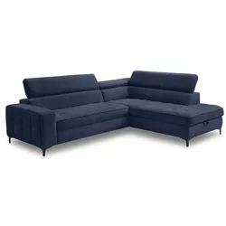 Ecksofa Nala Stoff Blau Dunkelblau