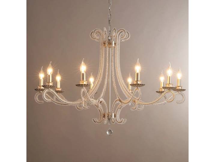 Rétro Led bougie lustre en cristal pour salon salle à manger chambre Duplex bâtiment Antique argent brossé fer suspension