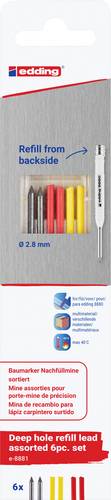 Edding Sortiert 6er-Blister 4-8881-6-2999 Ersatzspitze Blau, Gelb, Rot 1 Set