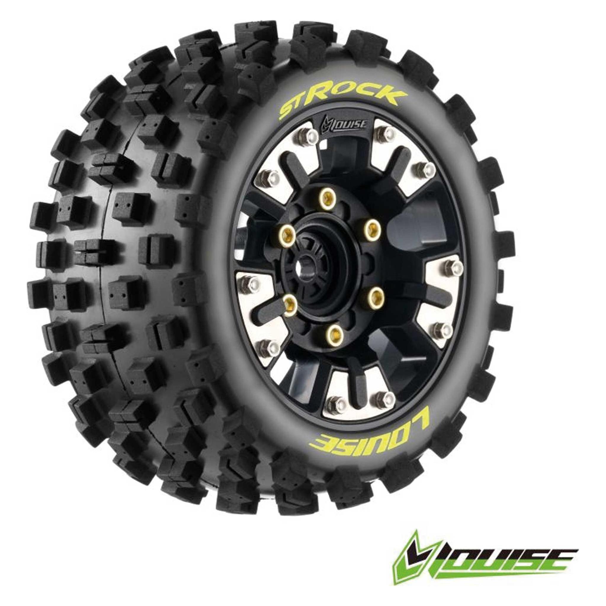 Louise ST-ROCK auf Felge schwarz 12mm Removable Hex (0&1/2) (2) TRX Mini-MAXX / XRT (LOUT3391SM)