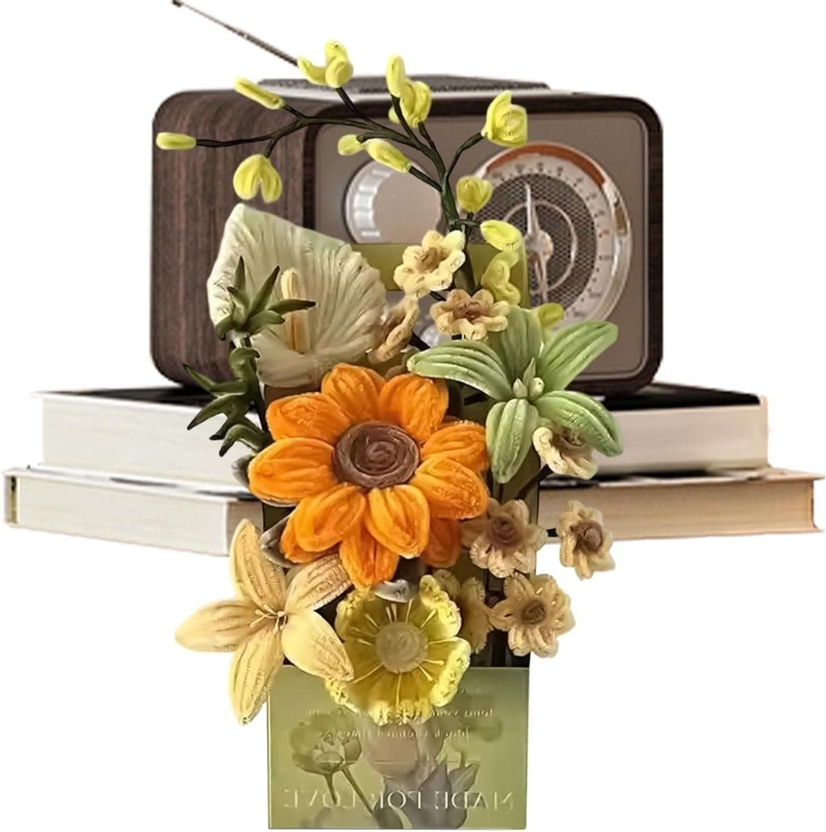 Bloemen Knutselset Zonnebloem - Chenille Bloemen Decoratie - 20 cm