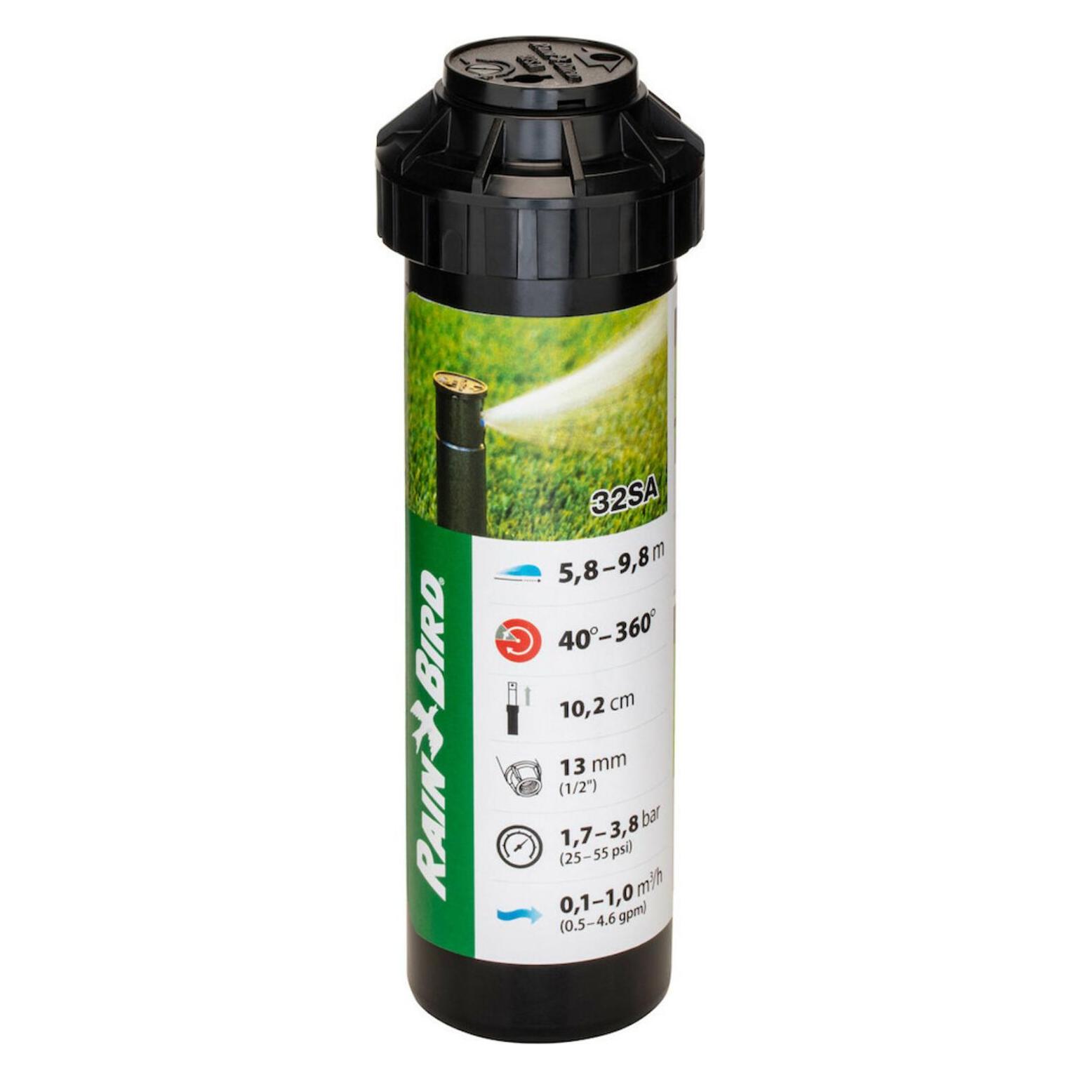 Magni Rain Bird 32SA Einfach Verstellbarer Getriebeantriebs-Rotor, 40 ° - 360 ° Muster, 48-81 cm Sprühabst (86249060)