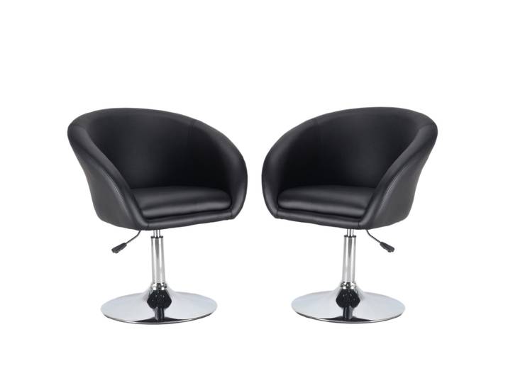 Clubsessel 2er Set schwarz