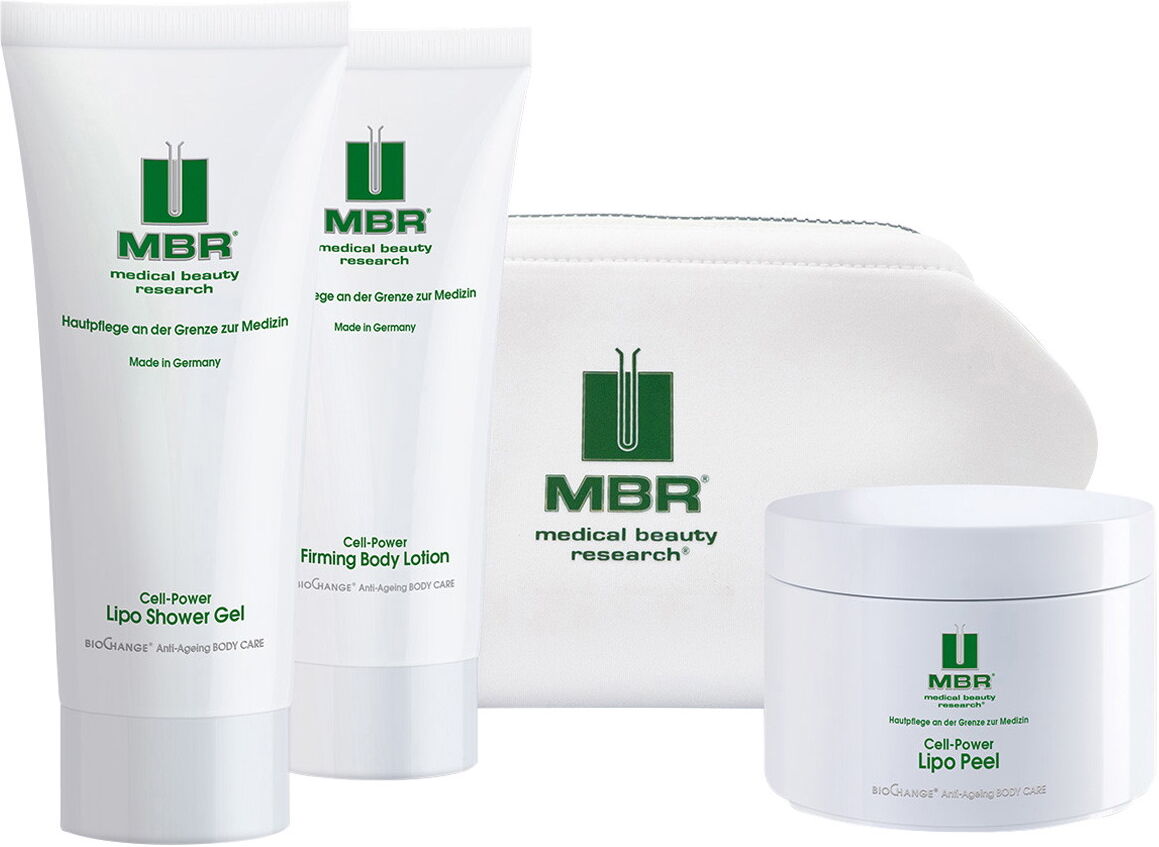 MBR Medical Beauty Research Body Shaping Set (Duschgel 200ml + Peeling 200ml + Lotion 200ml + Tasche)