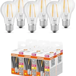 6er Set Osram E27 SUPERSTAR+ CLASSIC LED Lampe dimmbar 3,4W wie 40W 2700K warmweißes Licht hervorragende Farbwiedergabe CRI > 90