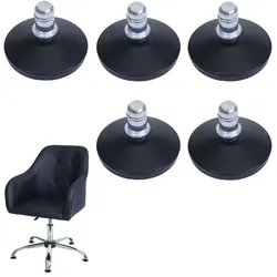 5er-Set Bodengleiter MCW-K73 statt Rollen - fester Stand für Bürostuhl/Esszimmerstuhl, Fußgleiter, Ø 11mm ~ schwarz
