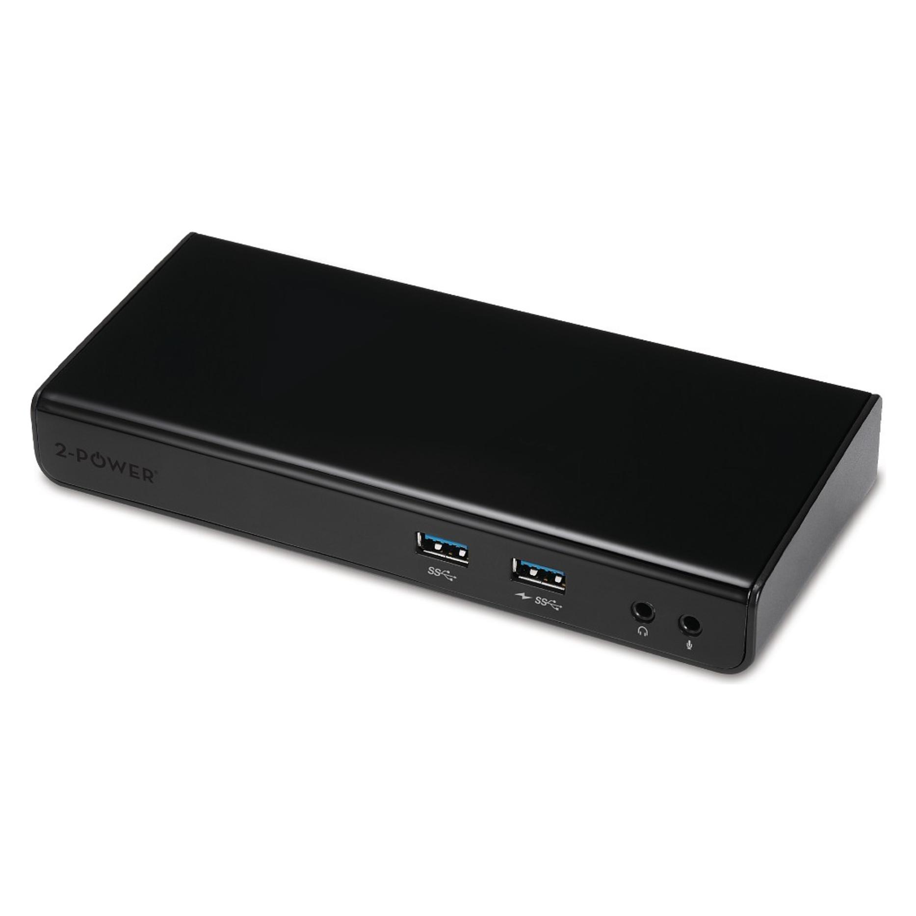 2-Power USB-C & USB 3.0 Dual Display Dock (USB-B, 6 Ports) (DOC0110A)