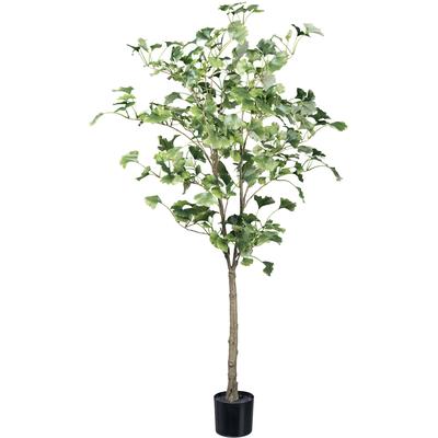 Kunstpflanze CREATIV GREEN "Gingkobaum", grün, H:120cm, Kunstpflanzen, Kunstpflanze, mit detailgetreuem Blattwerk