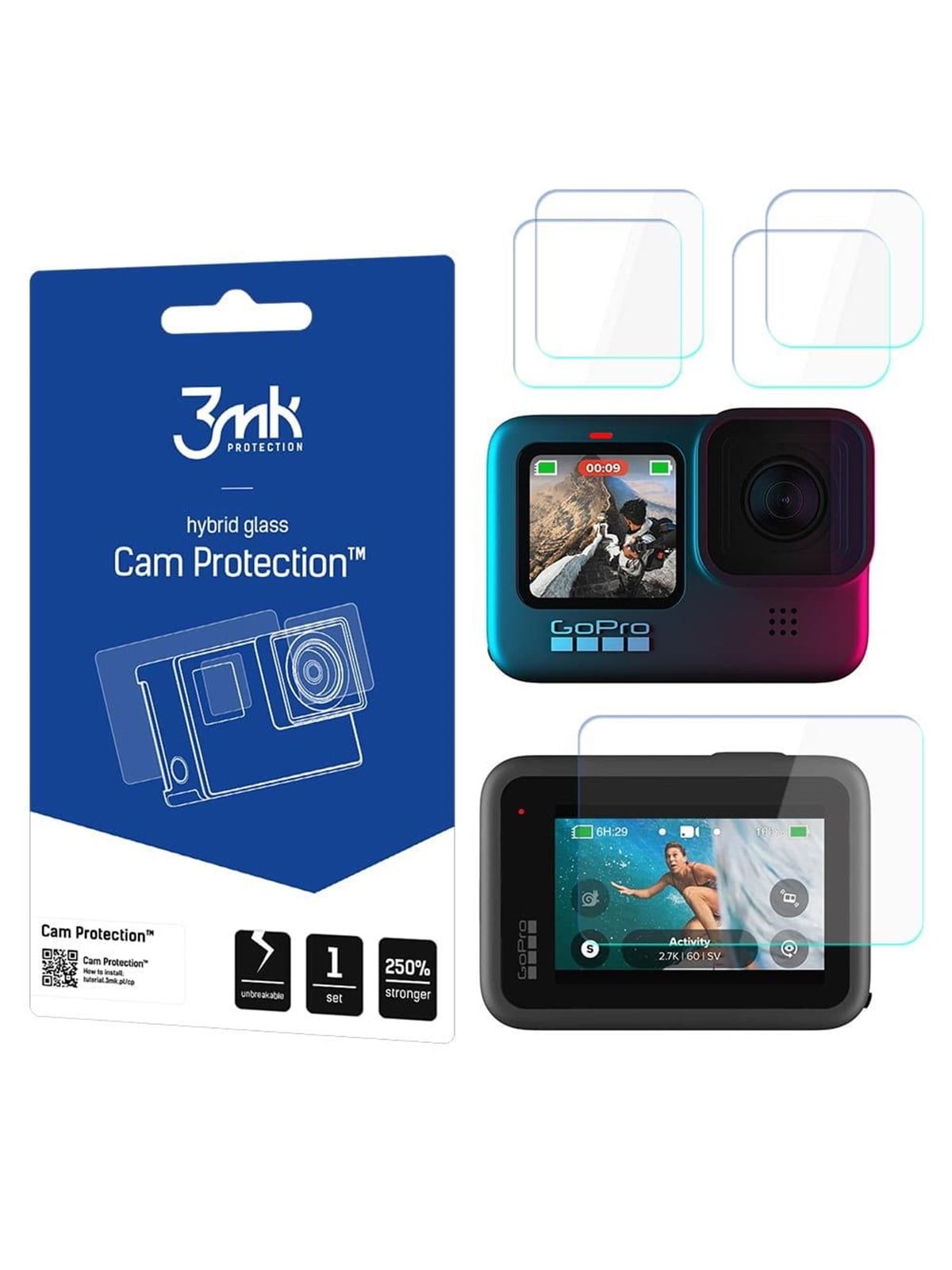 3mk Cam Protection protective glass for GoPro Hero 9 / 10 / 11