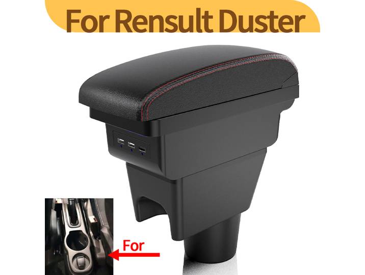 Accoudoir de console centrale de voiture, modification intérieure, rangement double couche, pour Renault Duster Nissan Terrano3 Dacia Duster 2012 – 2018
