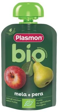 Plasmon Bio Pouch Mela Pera 100G