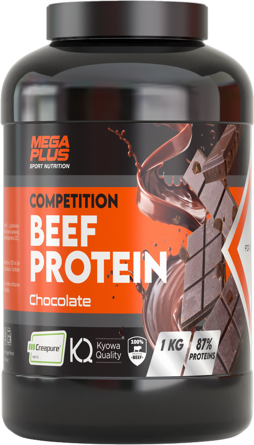 Mega plus beef protein competition chocolate 1kg.