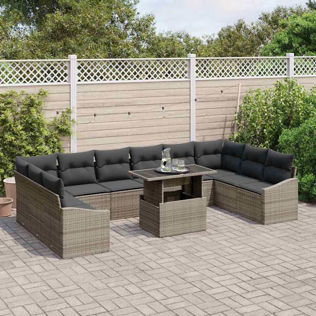 vidaXL 11 pc Gris