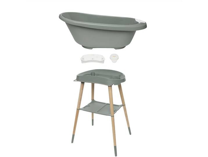 Bebe Jou Babybadeset Sense Breeze Green, Dunkelgrün, Kunststoff, 79.5x40x46 cm, Pflegen, Baden, Babybadewannen