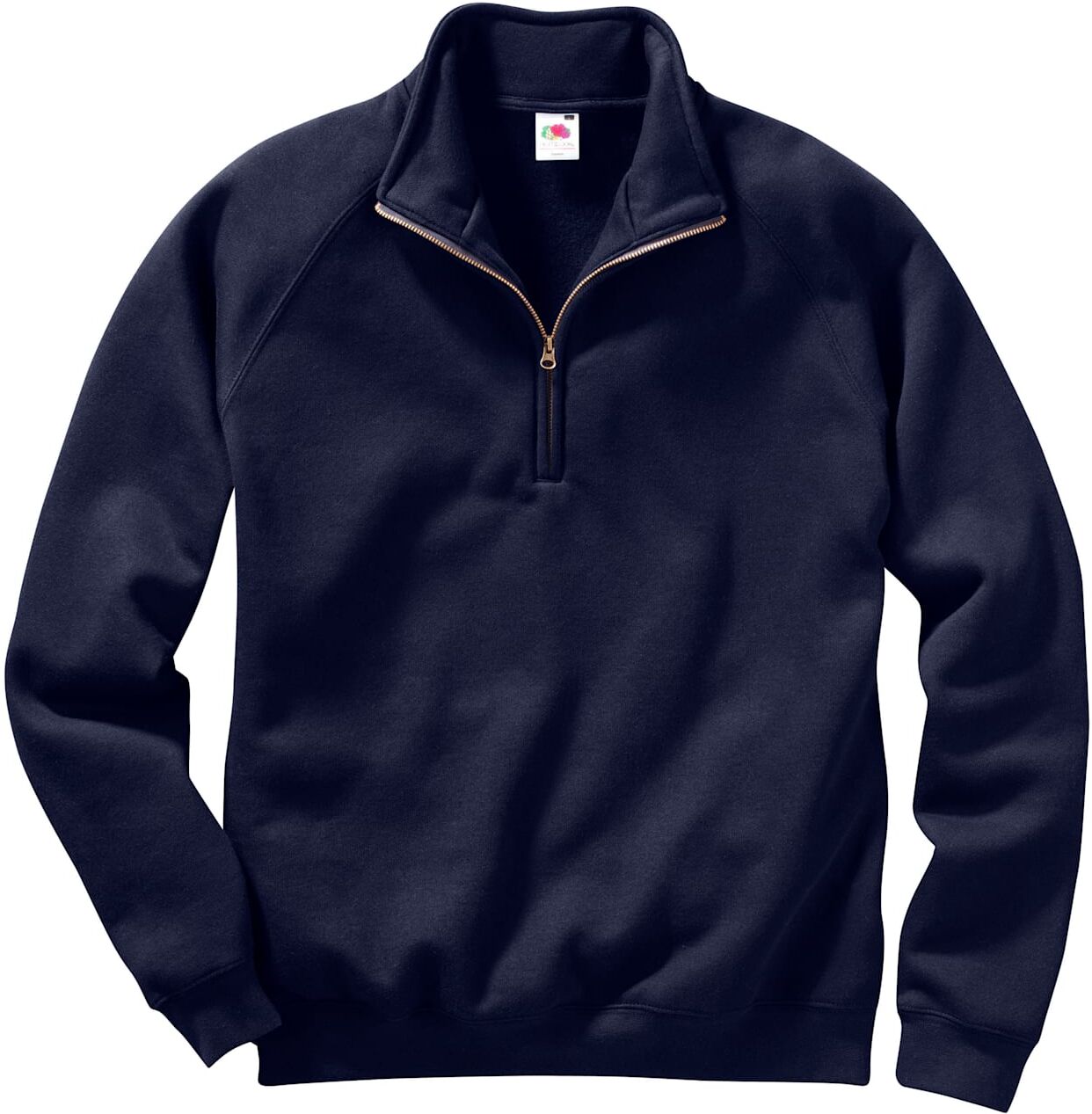 Sweatshirt FRUIT OF THE LOOM, Herren, Gr. 7, blau (dunkelblau), 80% Baumwolle, 20% Polyester, meliert, unifarben, Sweatshirts Sweatshirt dunkelblau 7