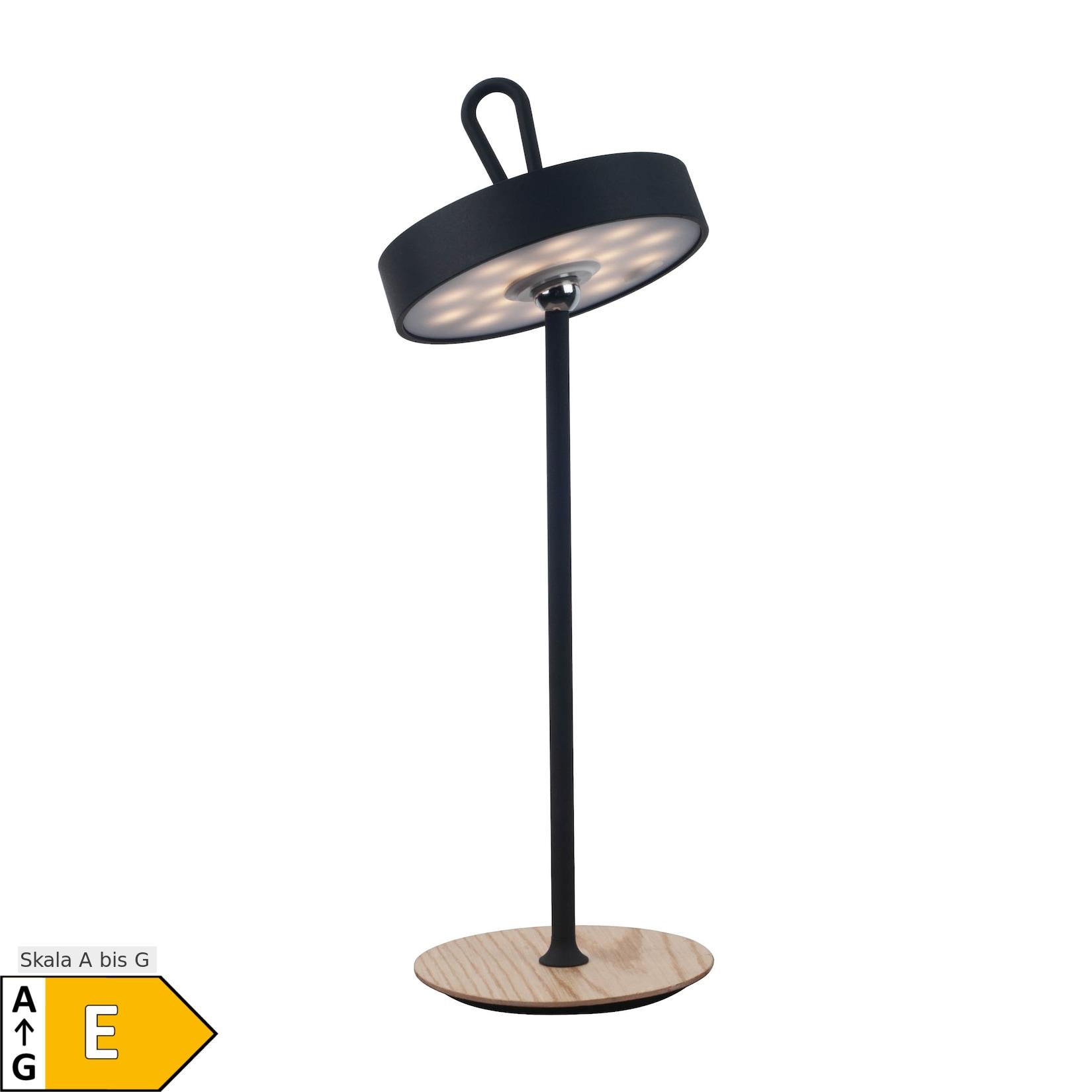 Näve LED-Akku-Tischleuchte "ELLI" schwarz