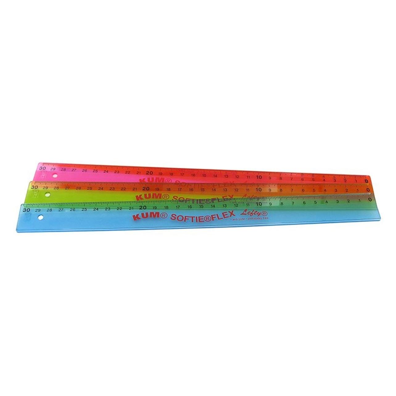 Magni KUM GMBH CO. Lineal Linkshänder 30cm Softieflex sortiert (30 cm, Kunststoff) (902.02.19)