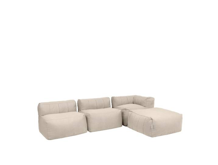 SITZSACK-SOFA Outdoor 4-tlg.: Ecksessel, 2 Sessel, Fußstütze