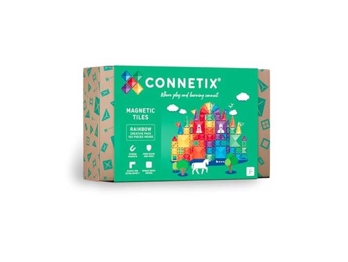CONNETIX Magnetbausteine Regenbogen Kreativpaket, 102 Stück