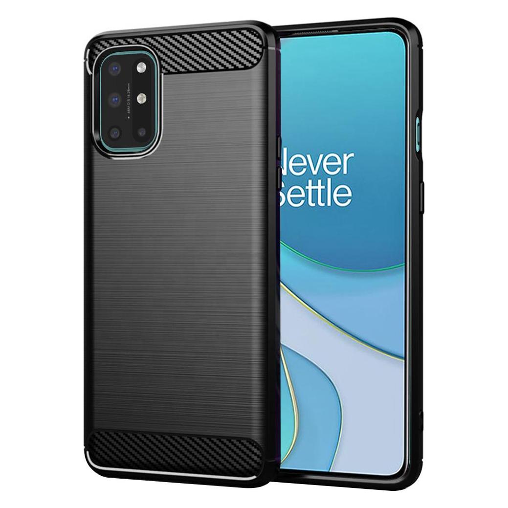 Techsuit - Carbon Silicone - OnePlus 8T - Black (OnePlus 8T) (56337752)