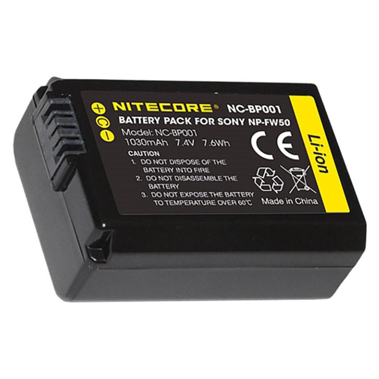 Nitecore NP-FW50 Kamera Akku für Sony (Kamera Akku) (NP-FW50)