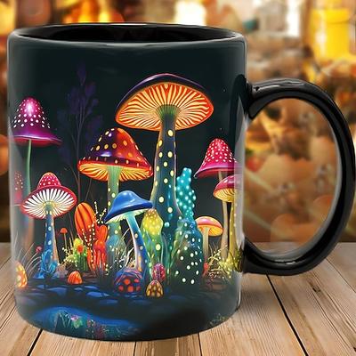 Pilz-Fantasie-Tasse - trippiges, nebliges Naturdesign, perfektes Geschenk für Naturliebhaber und Fantasy-Fans