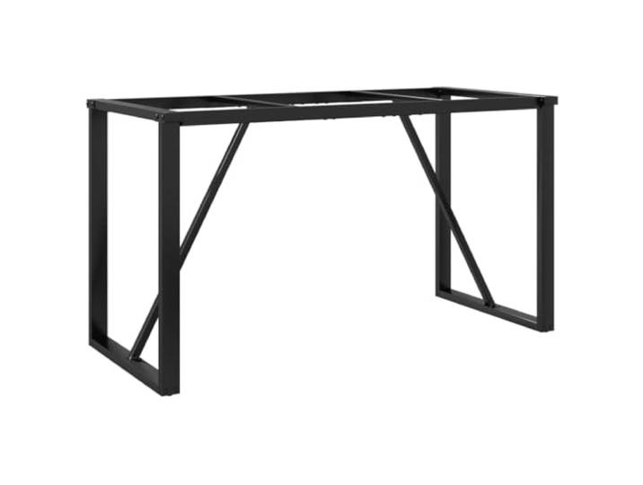 HGDFWRQW Esstischgestell O-Form 140x60x73 cm Tischbeine Stahl Schwarz Vielseitiges Untergestell im Industrial-Look für DIY-Möbel in Esszimmer, Küche oder Homeoffice, ohne Tischplatte.