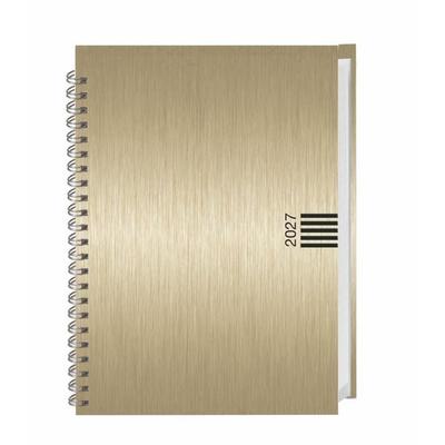 Wochen-Cheftimer A5, Alu gold 2027